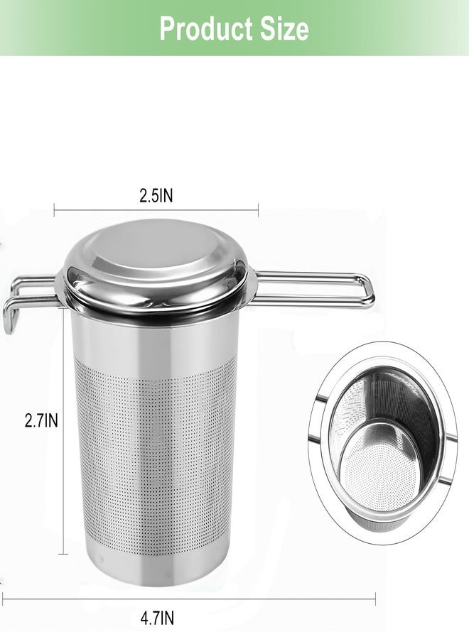 Numola Large Tea Infuser - Stainless Steel Loose Leaf Tea Steeper with Heat Resistant Double Handles, Tea Strainer & Tea Ball for Mugs, Cups & Teapots - Perfect for Home, Office, Coffee - Image 2