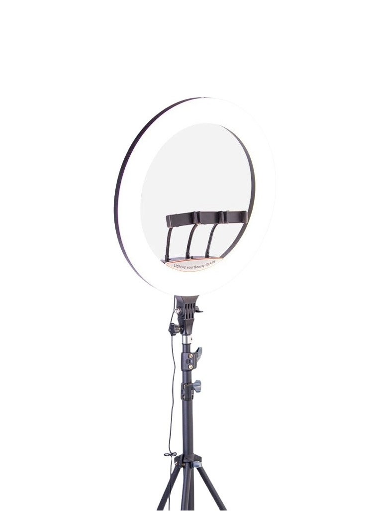 GREEN LION - GLR-18 LED Ring Light White/Neutral/Warm Light -Stepless Dimming -Remote Control -Adjustable Tripod -360° Rotation, 416 LED Lamp Beads - Image 1