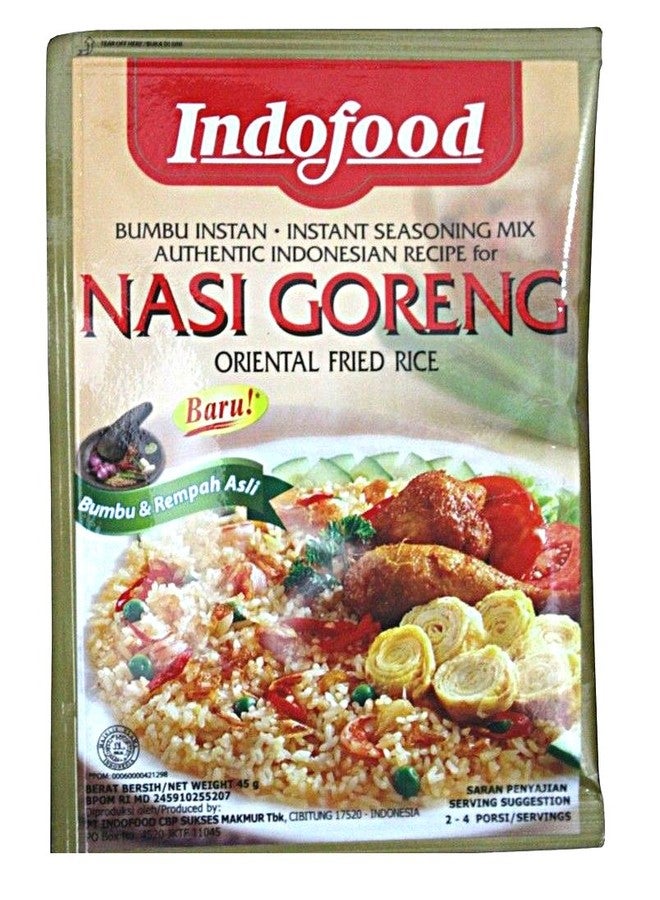 Indofood Instant Seasoning Mix Authentic Indonesian Recipe for NASI GORENG Oriental Fried Rice 1.5oz (3 Pack) by Indofood - Image 1