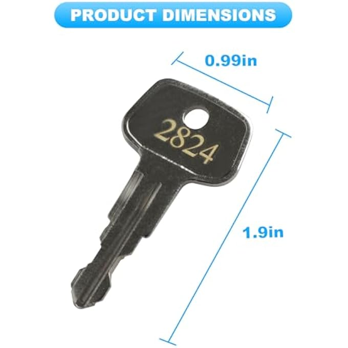 rayihni 2824 X-Cargo Luggage Roof Replacement Keys,X-Cargo Roof Rack Key Karrite Ski Bike xcargo Carrier Skyline Sportrack XL,Replacement Keys for X-Cargo roof Racks[2 Pack] - Image 2