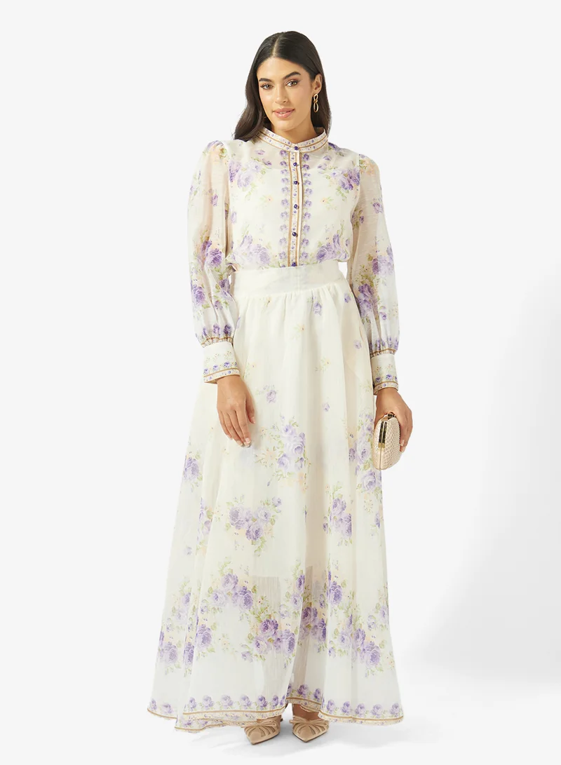 Khizana  Printed Top & Skirt Set for Women | Best Price UAE