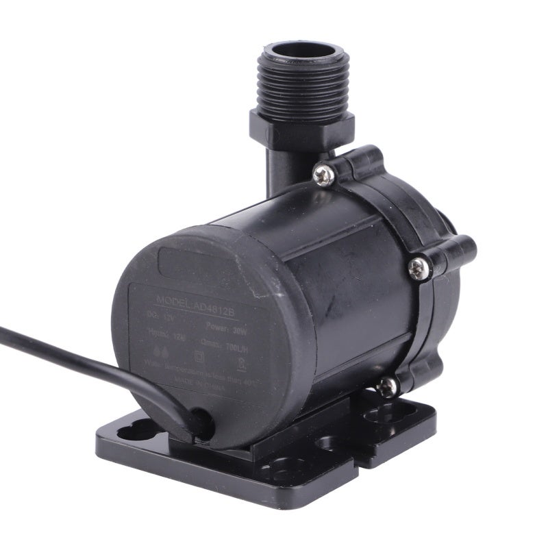 Booster Pump: 12V DC, 12m Discharge Lift, 700L/H Flow - Water Shortage & Rotor Locking Protection Compact Pump with ABS Casing, Copper Motor for Fish Tanks, Aquariums, Fountains, Showers - Image 1