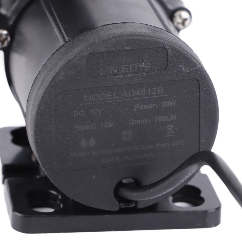 Booster Pump: 12V DC, 12m Discharge Lift, 700L/H Flow - Water Shortage & Rotor Locking Protection Compact Pump with ABS Casing, Copper Motor for Fish Tanks, Aquariums, Fountains, Showers - Image 3