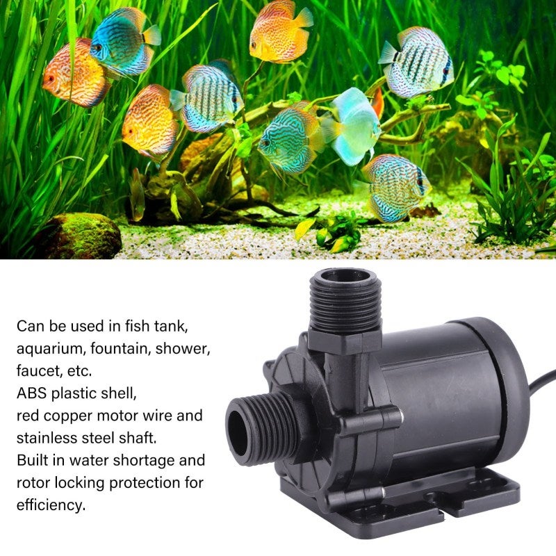 Booster Pump: 12V DC, 12m Discharge Lift, 700L/H Flow - Water Shortage & Rotor Locking Protection Compact Pump with ABS Casing, Copper Motor for Fish Tanks, Aquariums, Fountains, Showers - Image 5