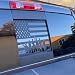 Xinghe for 20192026 Chevy Silverado GMC Sierra Rear Middle Window American Flag Decals Stickers Patriotic Flag Rear Window Decal Matte Black USA Sticker - Image 2