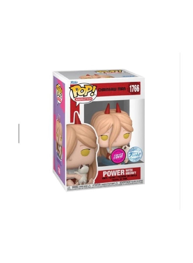 Funko Pop! Animation: Chainsaw Man - Power Meowy w/chase (FL)(Exc) (FU84413) - Image 2