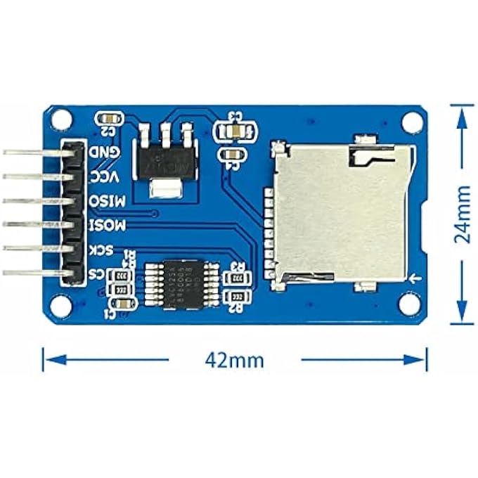 rayihni 3PCS MICRO SD TF CARD ADATER READER MODULE. SUPPORT MICRO SD CARD, MICRO SDHC CARD FOR ARDUINO UNO R3 MEGA 2560 DUE - Image 2
