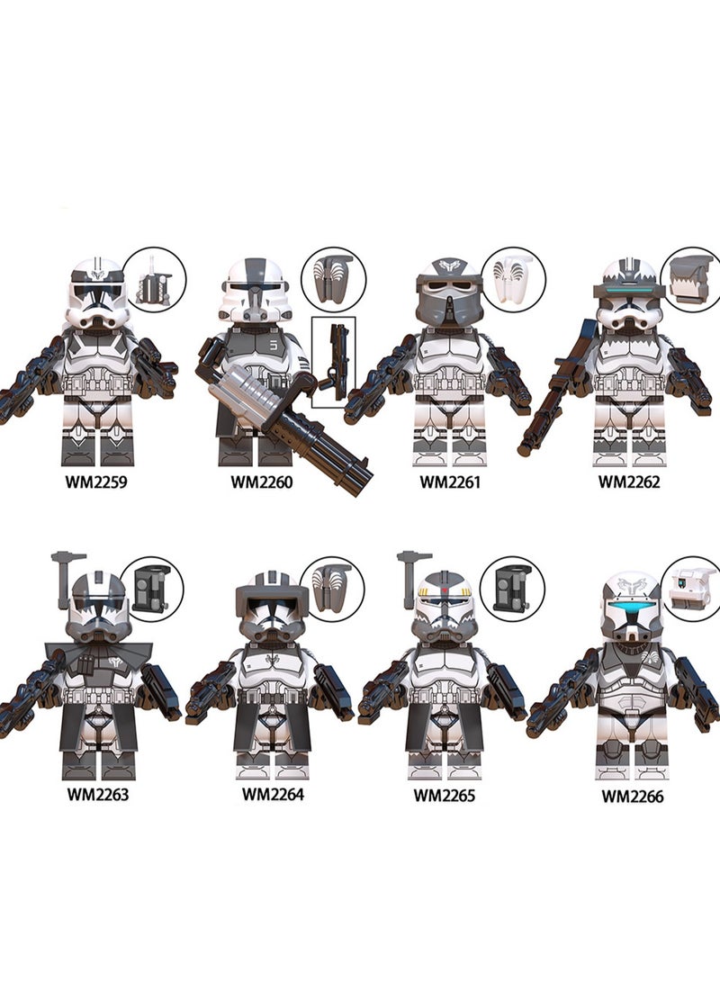 TV Movie Series Clone Trooper Wolf Regiment Heavy Assembling Building Blocks Figure Bag-WM6128 - Image 1