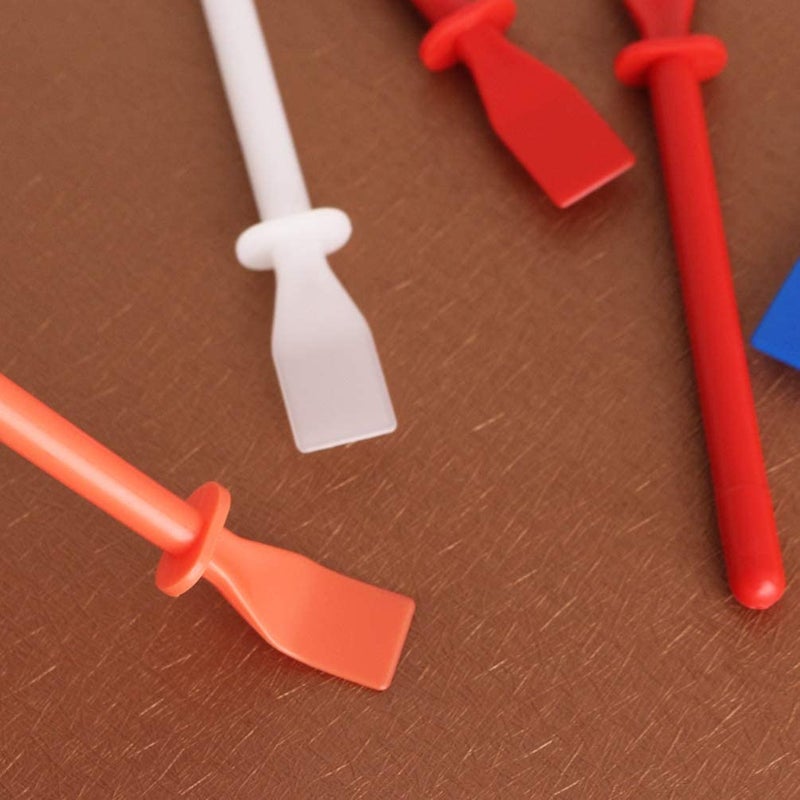NALACAL Glue Spreaders, Colored Polypropylene Glue Smear Sticks Applicator, Painting Scrapers for Handmade DIY Art Leather Craft Tool, 6 pcs - Image 4