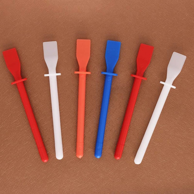 NALACAL Glue Spreaders, Colored Polypropylene Glue Smear Sticks Applicator, Painting Scrapers for Handmade DIY Art Leather Craft Tool, 6 pcs - Image 5