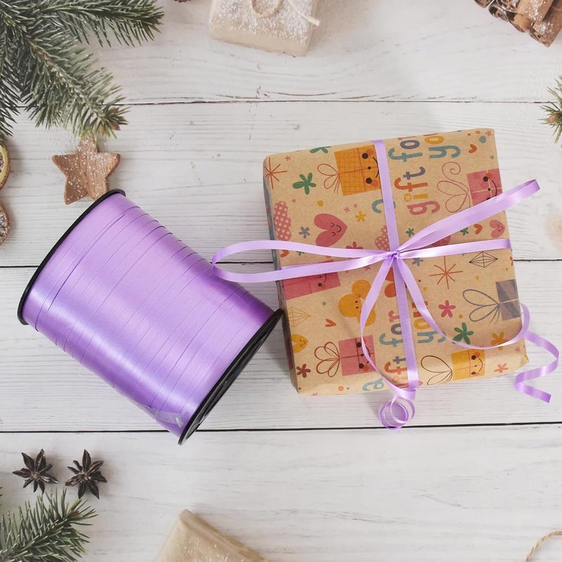 TONIFUL 500 Yards Curling Ribbon-Balloon Ribbon-Balloon String for Art&Craft Decor,Gift Wrapping,Ribbons and Bows for Wedding Christmas New Year Birthday Gifts Graduation Supplies (Light Purple) - Image 4