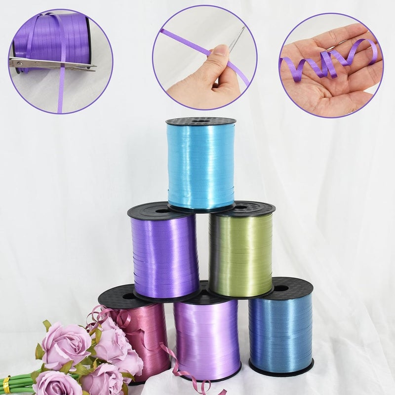 TONIFUL 500 Yards Curling Ribbon-Balloon Ribbon-Balloon String for Art&Craft Decor,Gift Wrapping,Ribbons and Bows for Wedding Christmas New Year Birthday Gifts Graduation Supplies (Light Purple) - Image 3