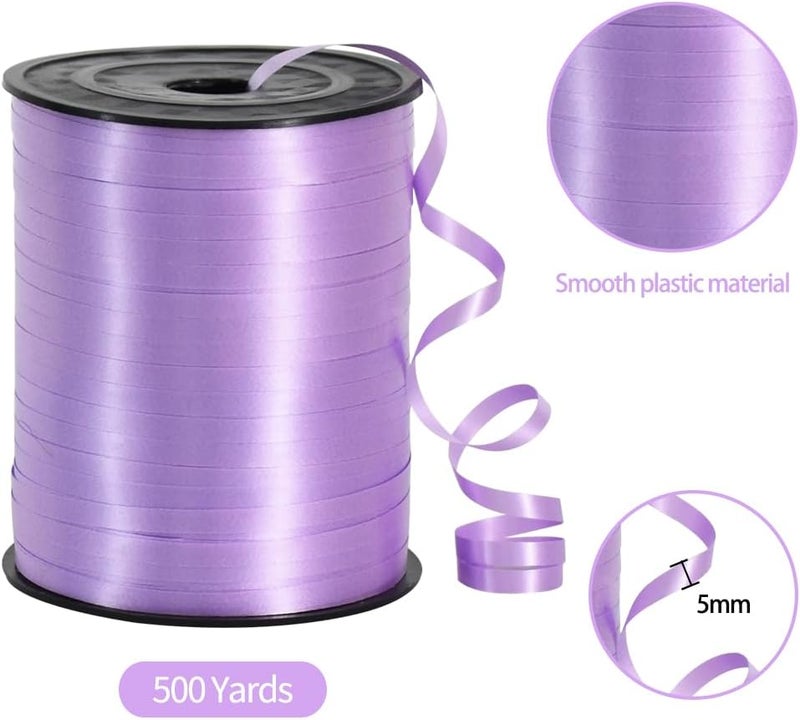 TONIFUL 500 Yards Curling Ribbon-Balloon Ribbon-Balloon String for Art&Craft Decor,Gift Wrapping,Ribbons and Bows for Wedding Christmas New Year Birthday Gifts Graduation Supplies (Light Purple) - Image 2