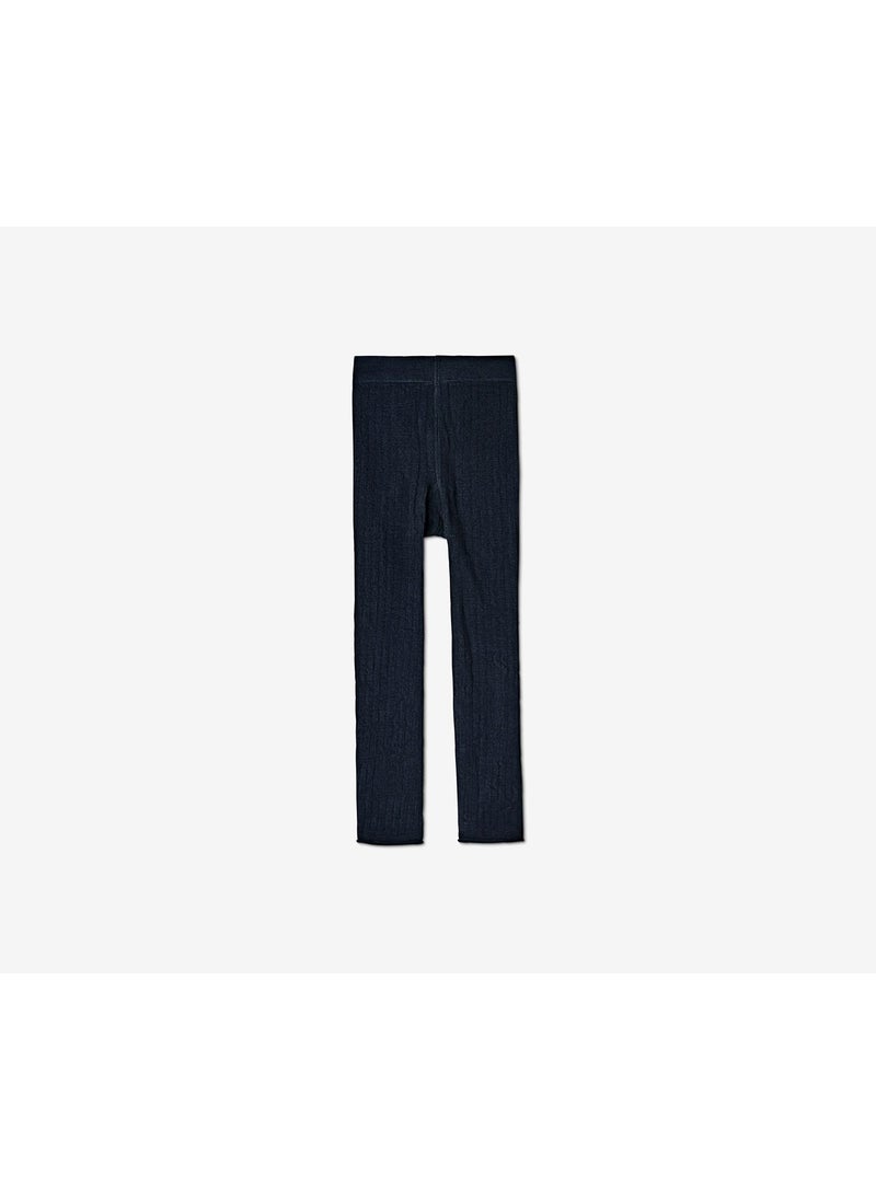Tchibo - Kid Girls 2 Pairs Knitted Leggings, Navy Combo - Image 1