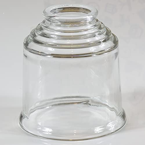 LIGHTACCENTS Ceiling Light Cover Set of 4 - Clear Glass Replacement Shades for Ceiling Fan Light Covers - Ceiling Fan Light Kit - Quick Installation Glass Lamp Shade, Ceiling Fan Globe Replacement - Image 3
