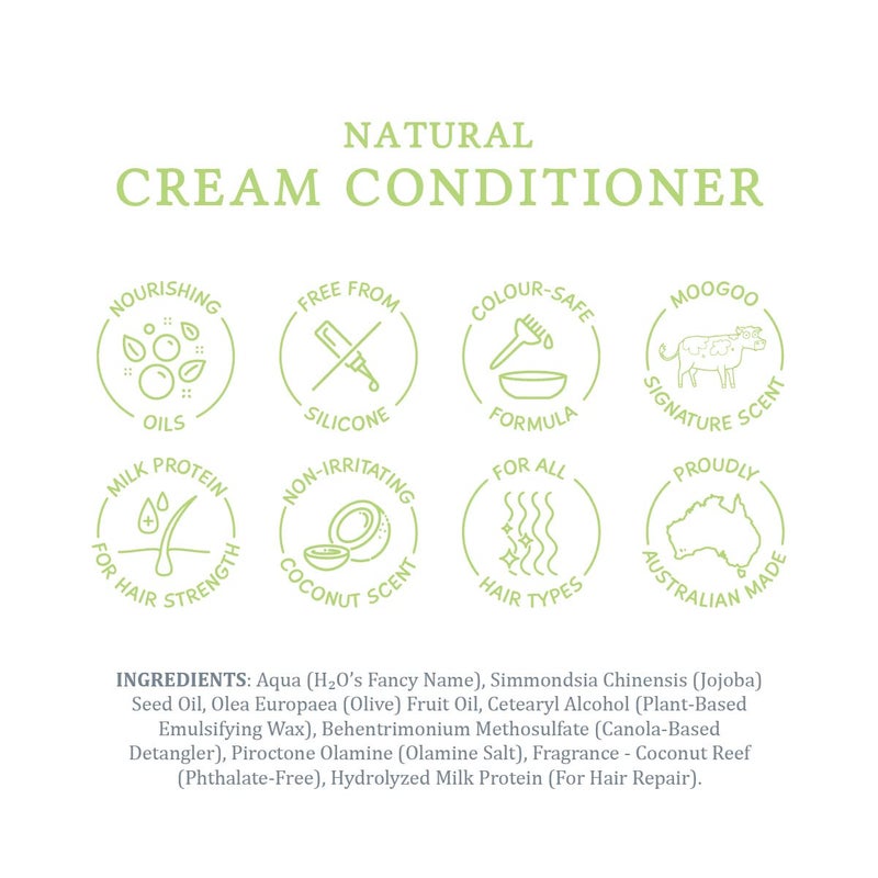 MooGoo Cream Conditioner - A non-irritating, moisturizing formula for sensitive scalps and dry hair - For all ages and hair types - For men and women. - Image 5