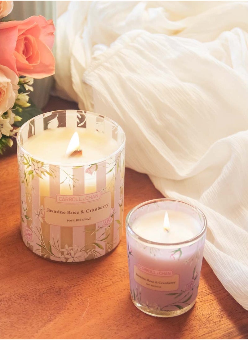 CARROLL & CHAN Jasmine Rose Cranberry beeswax jar candle  - Image 5