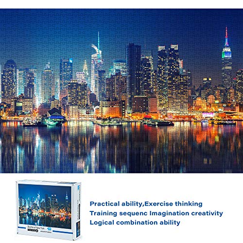 Joyshare Jigsaw Puzzle New York City Skyline Jigsaw Puzzles 1000 Pieces for Adult DIY Puzzles Educational Brain Challenge Games for Adults Jigsaw Puzzle with Poster5070cm 2755 x 1968 - Image 5