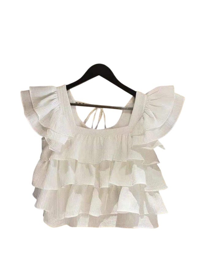 Girls crepe cornice blouse, one to three years old