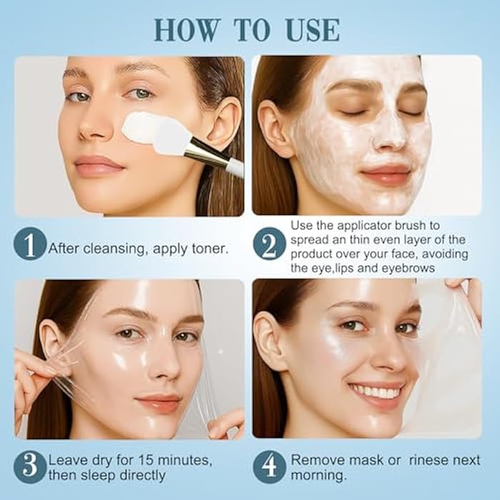 ISTON Collagen Night Wrapping Mask for Glass Skin - Overnight Peel Off for Firmer, Hydrated & Radiant Skin with Hydrolyzed Collagen, Gently Formulated for All Skin Types - 5.07 fl Oz - Image 3