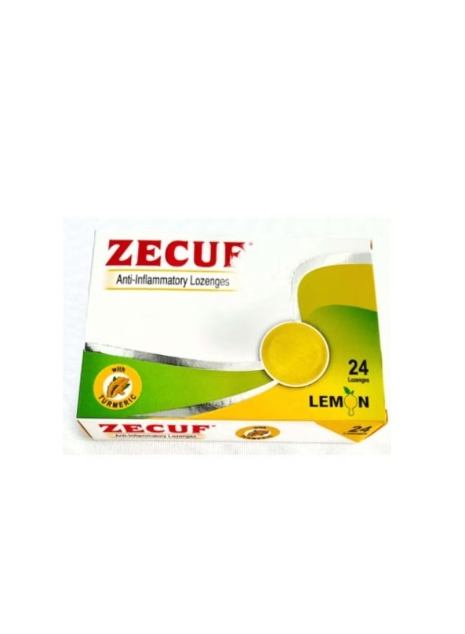 Zecuf Lemon with Turmeric Throat Lozenges for Inflammation – Pack of 24 - Image 1