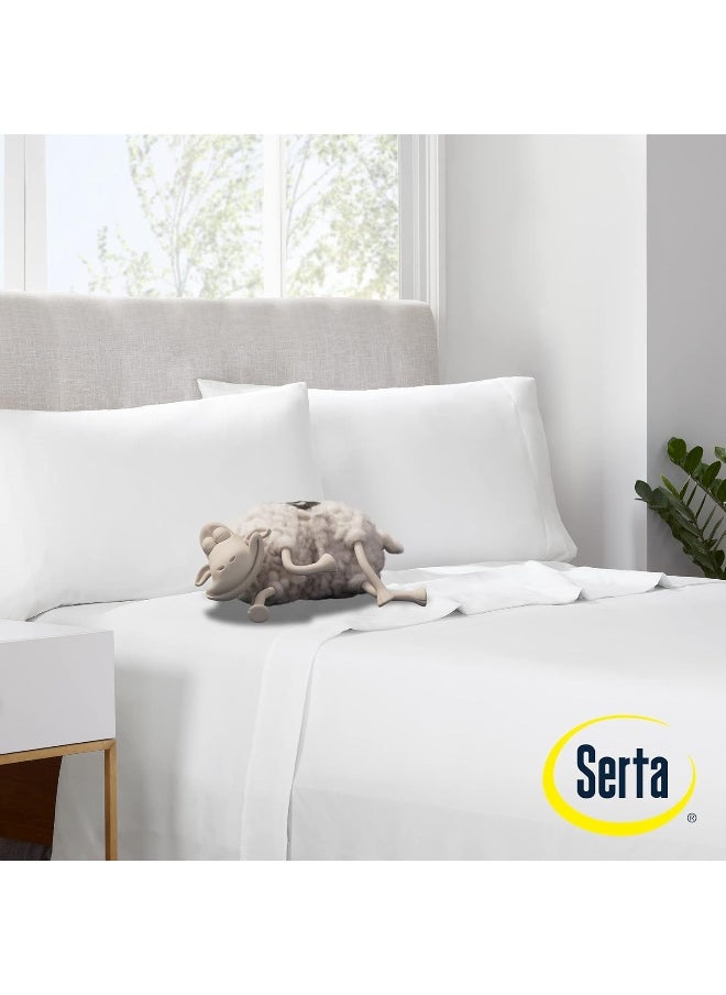 Serta - Serta Simply Clean Super Soft Hypoallergenic Stain Resistant Deep Pocket 4 Pieces Solid Bed Sheet Set, Queen, Blush Pink - Image 1