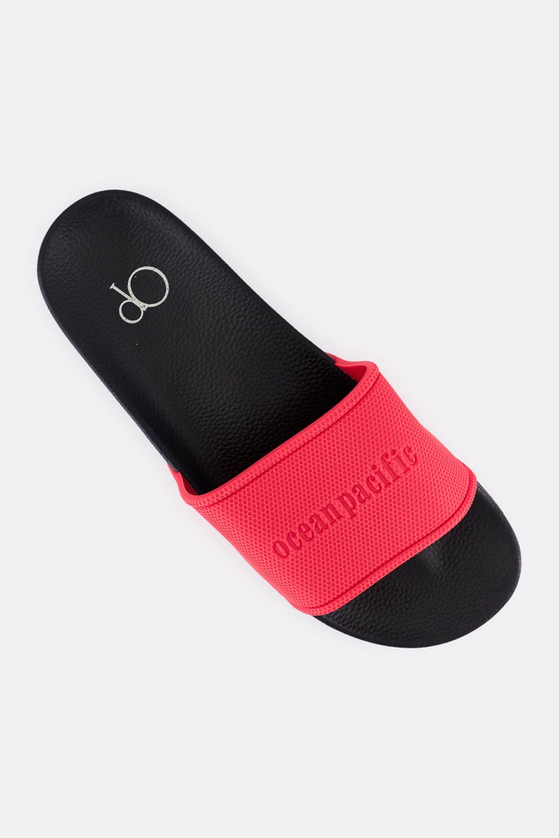 Ocean Pacific Men Brand Logo Slip On Slides, Multicolor  - Image 4