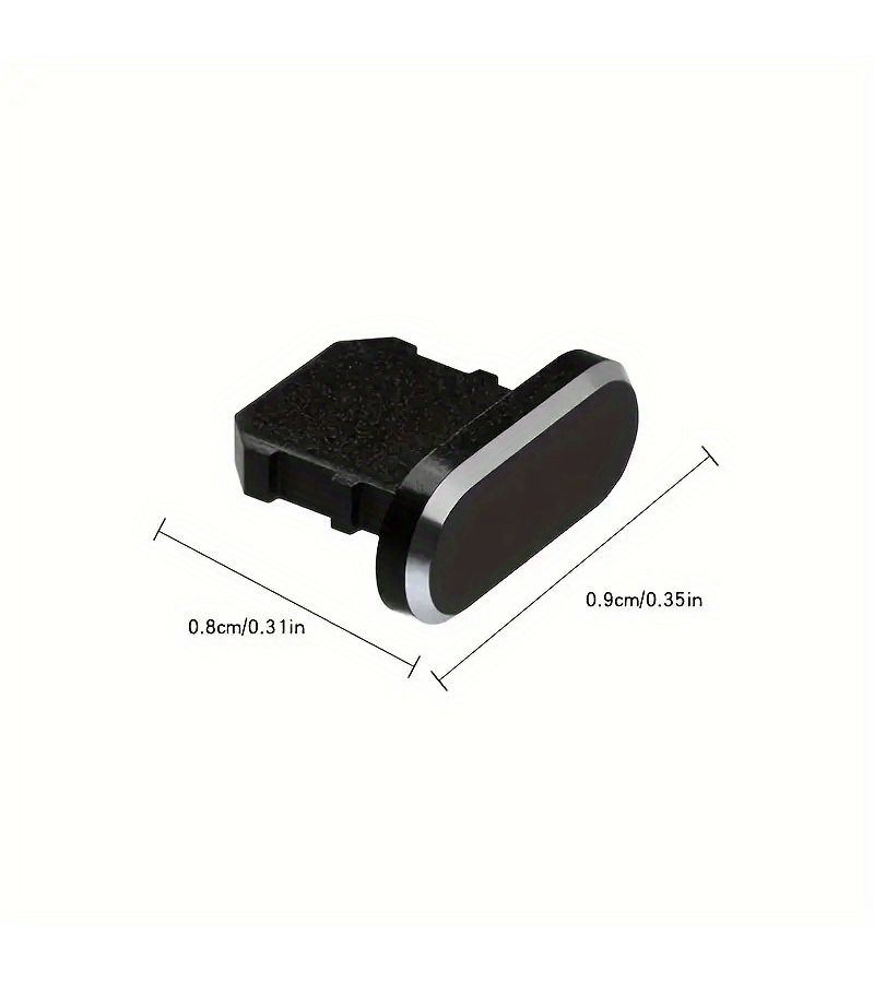 3 Piece Silvery Aluminum Anti Dust Plug Covers for Phone and Tablet - Image 1