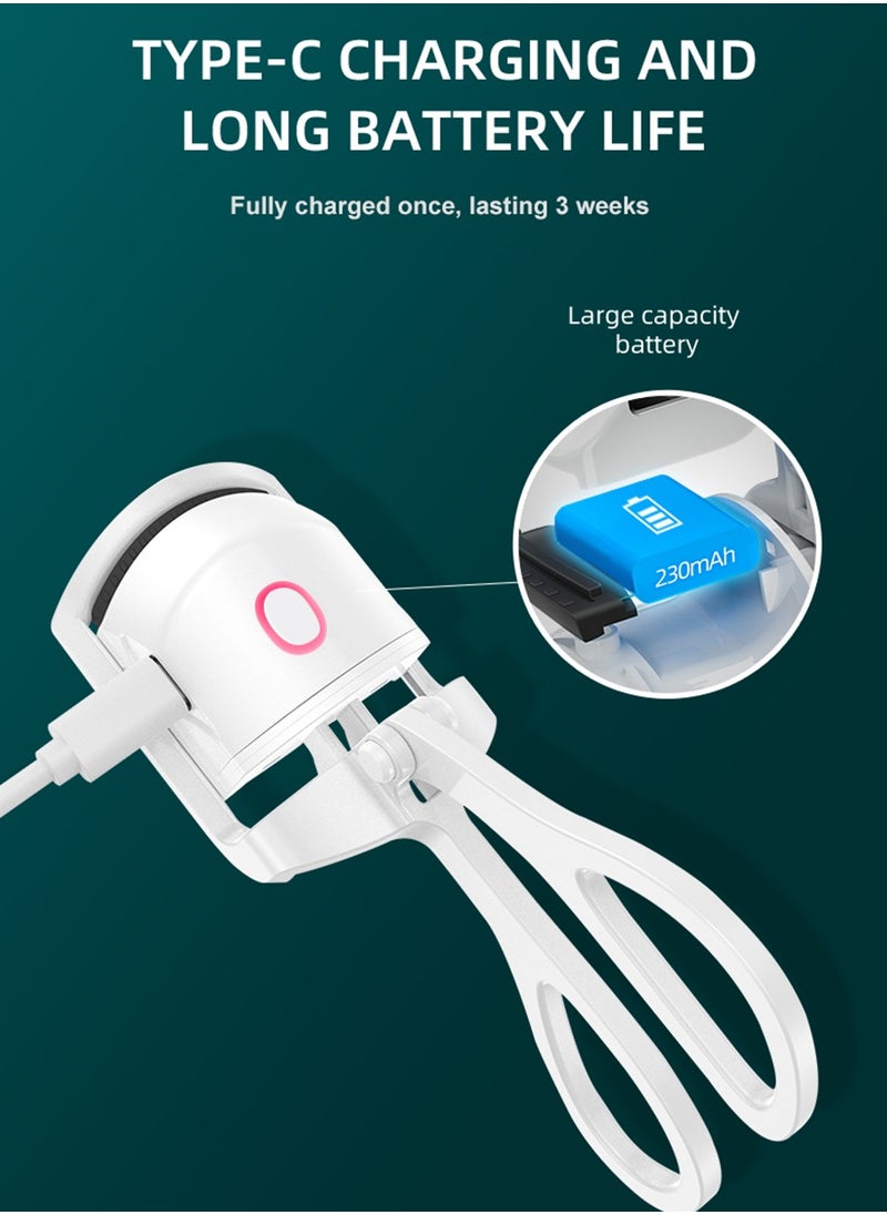 BOMIDI Dynamic Electric Eyelash Curler With 2 Speed Temperature Control Rechargeable Type-C Long Battery Life EC1  - White  - Image 5