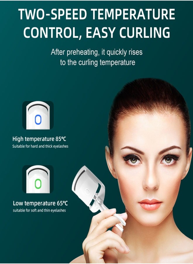BOMIDI - Dynamic Electric Eyelash Curler With 2 Speed Temperature Control Rechargeable Type-C Long Battery Life EC1  - White - Image 1