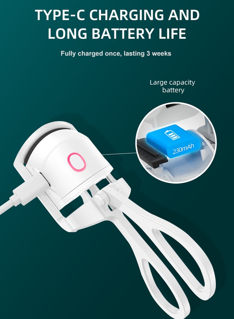BOMIDI Dynamic Electric Eyelash Curler With 2 Speed Temperature Control Rechargeable Type-C Long Battery Life EC1  - White  - Image 4