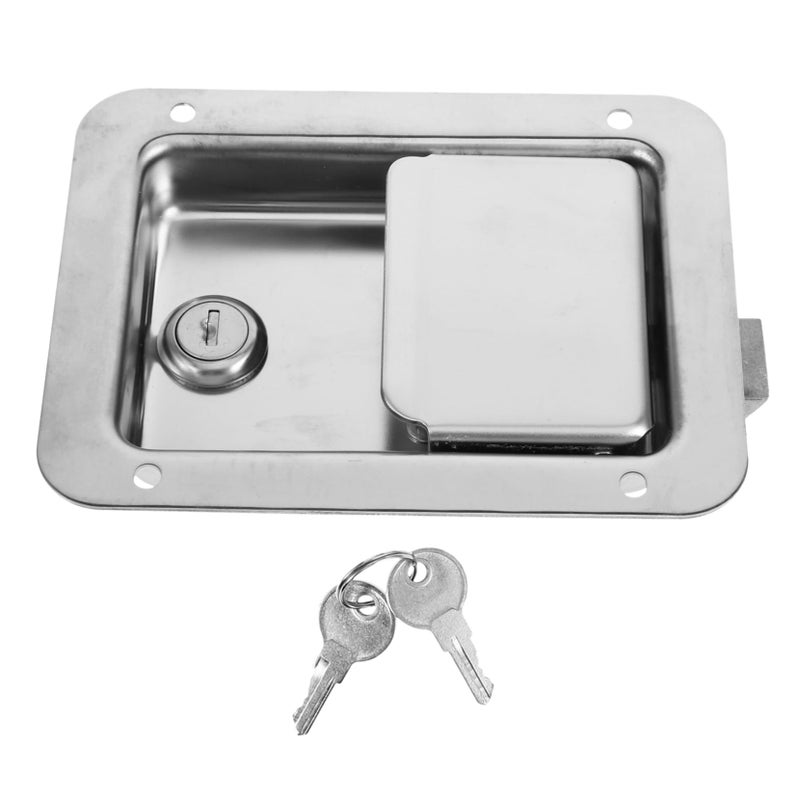 Stainless Steel Easy Press Panel Locks For Trailer RV Truck Cabinet - Image 2
