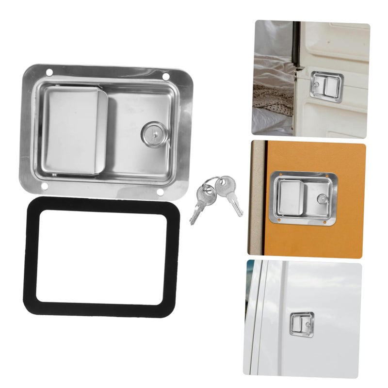 Stainless Steel Easy Press Panel Locks For Trailer RV Truck Cabinet - Image 3