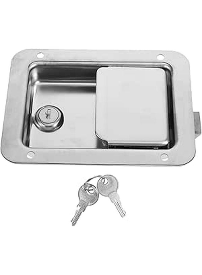Stainless Steel Easy Press Panel Locks For Trailer RV Truck Cabinet - Image 1