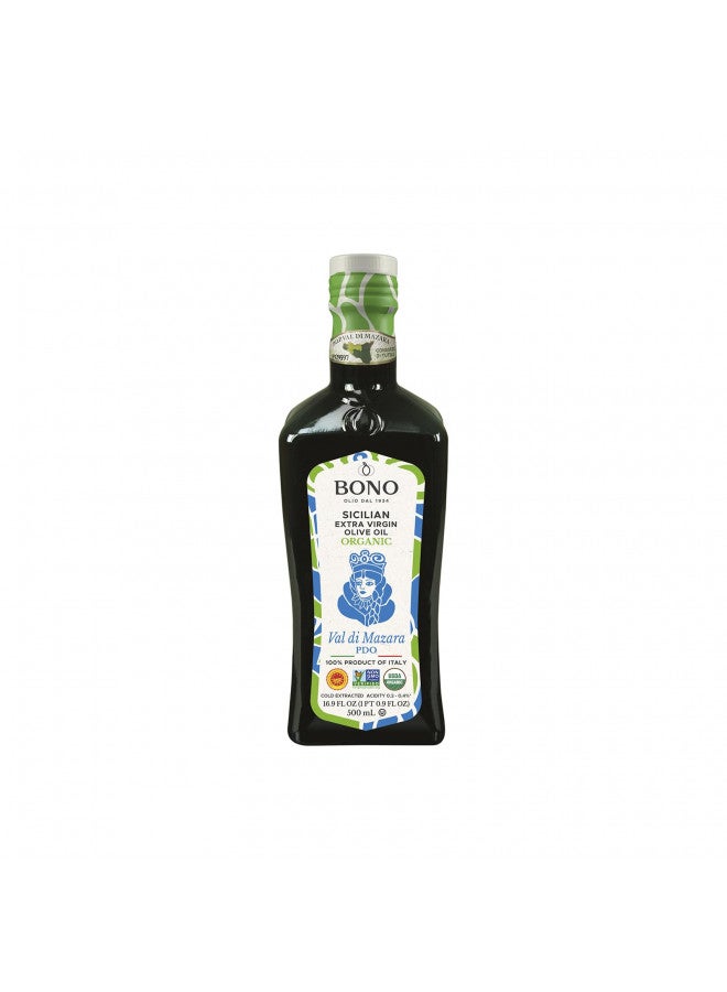 Bono Val di Mazara Sicilian PDO Organic Extra Virgin Olive Oil, 16.9 Fl Oz - Image 1
