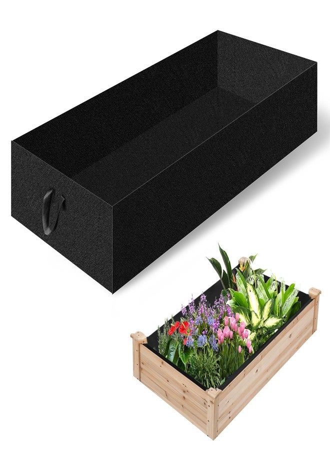 FULEIYA Fabric Raised Garden Bed Fabric Garden Bed Breathable Drainage Rectangle Grow Bags with Handles Raised Garden Bed Liner for Outdoor Garden Bed Holds Soil- 47.2 x 23.5 x 12in - Image 1