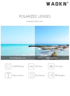 WAOKN Polarized Sunglasses Men, Fashion Square Sun Glasses Women, Classic Shades for Womens, Vintage Polarized Sunglasses for Men Retro Women Square Sun Shades Driving Outdoor Glasses UV400 Protection  - Image 5