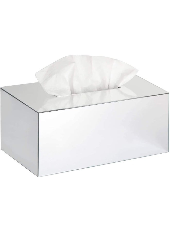 TPGP Overall Acrylic Mirror Rectangle Tissue Box Holder Case Kleenex Storage Case Stand Box Napkin Holder Organizer - Image 5