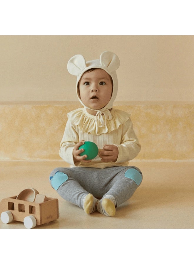 Papapapa Qq Cotton Autumn Winter Baby T-shirt Long Sleeve Base Shirt Warm Top Bean Green 110cm - Image 3