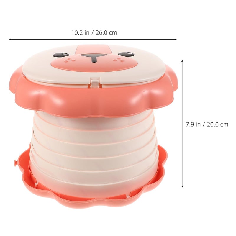 Kids Portable Folding Potty Seat Lightweight Travel Toilet Chair Cartoon Lion Design - Image 3