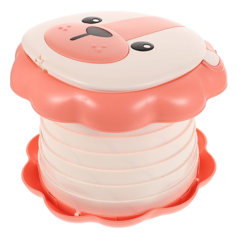 Kids Portable Folding Potty Seat Lightweight Travel Toilet Chair Cartoon Lion Design - Image 2