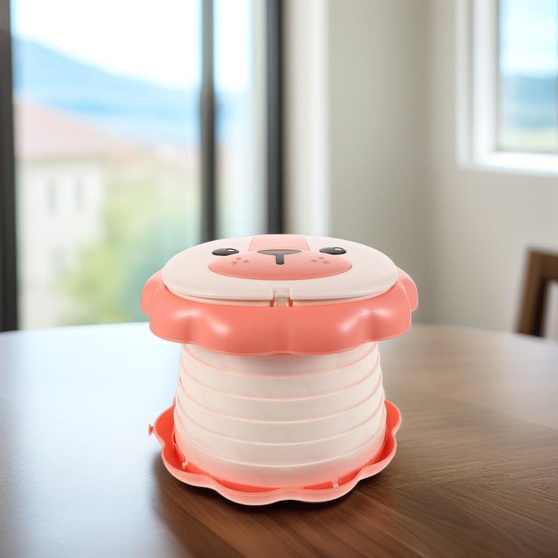 Kids Portable Folding Potty Seat Lightweight Travel Toilet Chair Cartoon Lion Design - Image 5