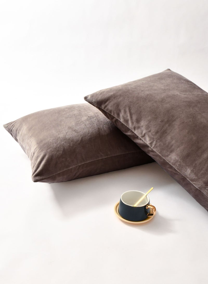 Master Home Textile Velvet Fitted Sheet Set, Queen Size - 3PCS,Fits 160 x 200 cm Bed, Soft & Cozy - Image 4