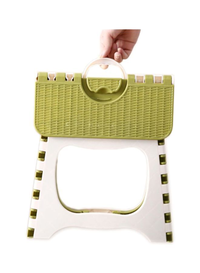 NIBEMINENT Foldable Step Stool Green/White 24x18x19cm - Image 2