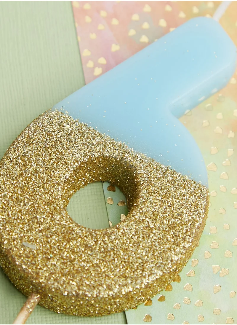 Talking Tables Glitter Number 6 Candle