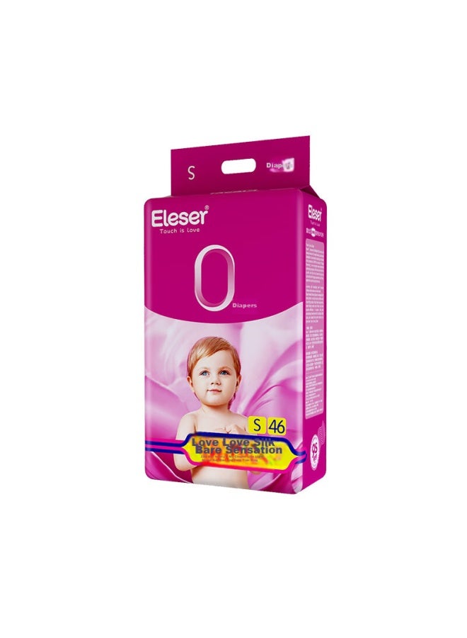 Eleser Silk-like Breathable Diapers, S Size, 46 Pieces , Ultra-thin Baby Diapers - Image 5