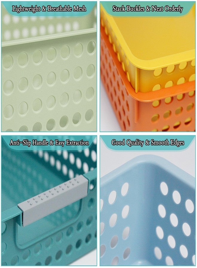 Soddeph A4 Paper Trays for Classroom with Grip Handles,Book Baskets for Library, Drawers, Office, Home,Desk,Turn in Trays Classroom Plastic Storage Baskets - Image 4