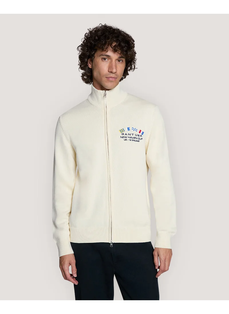 غانت Gant Nautical Flags Zip Cardigan
