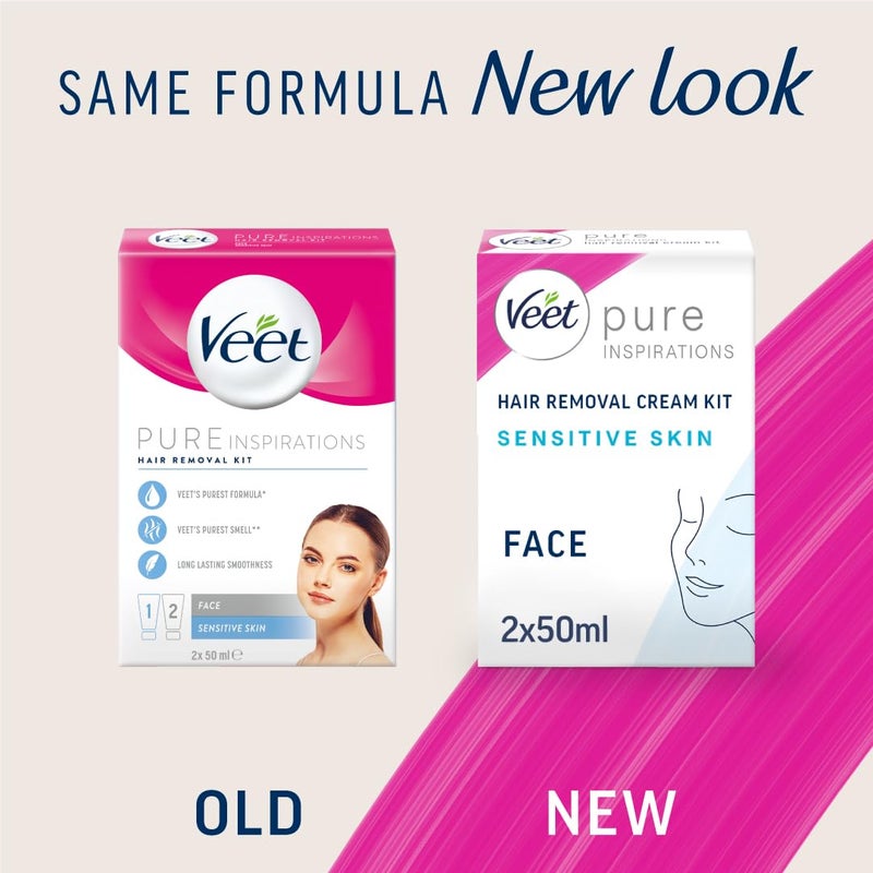 Veet Face Cream Kit Sensitive (2x50ml) - Image 2