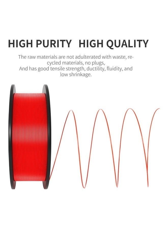 Filament 1.75mm, Matte Scarlet Red PLA Less Layer Lines Smooth Surface, 3D Printer Filament for 3D Printer,1kg(2.2lbs)-Matte Scarlet Red - Image 3